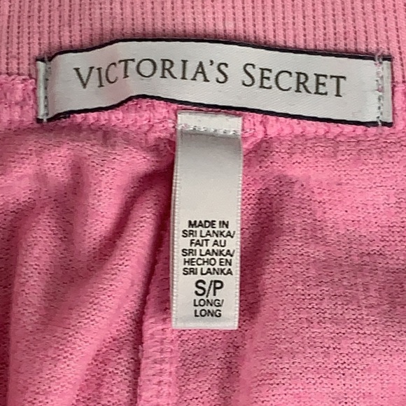 PINK by Victoria Secret "LOVE" pink lounge pants  sz S - Picture 6 of 15